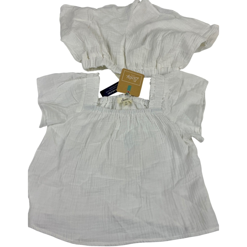 Bixby Nomad White Cotton Gauze Top &‎ Shorts Set Girl's Size XS (4-5)